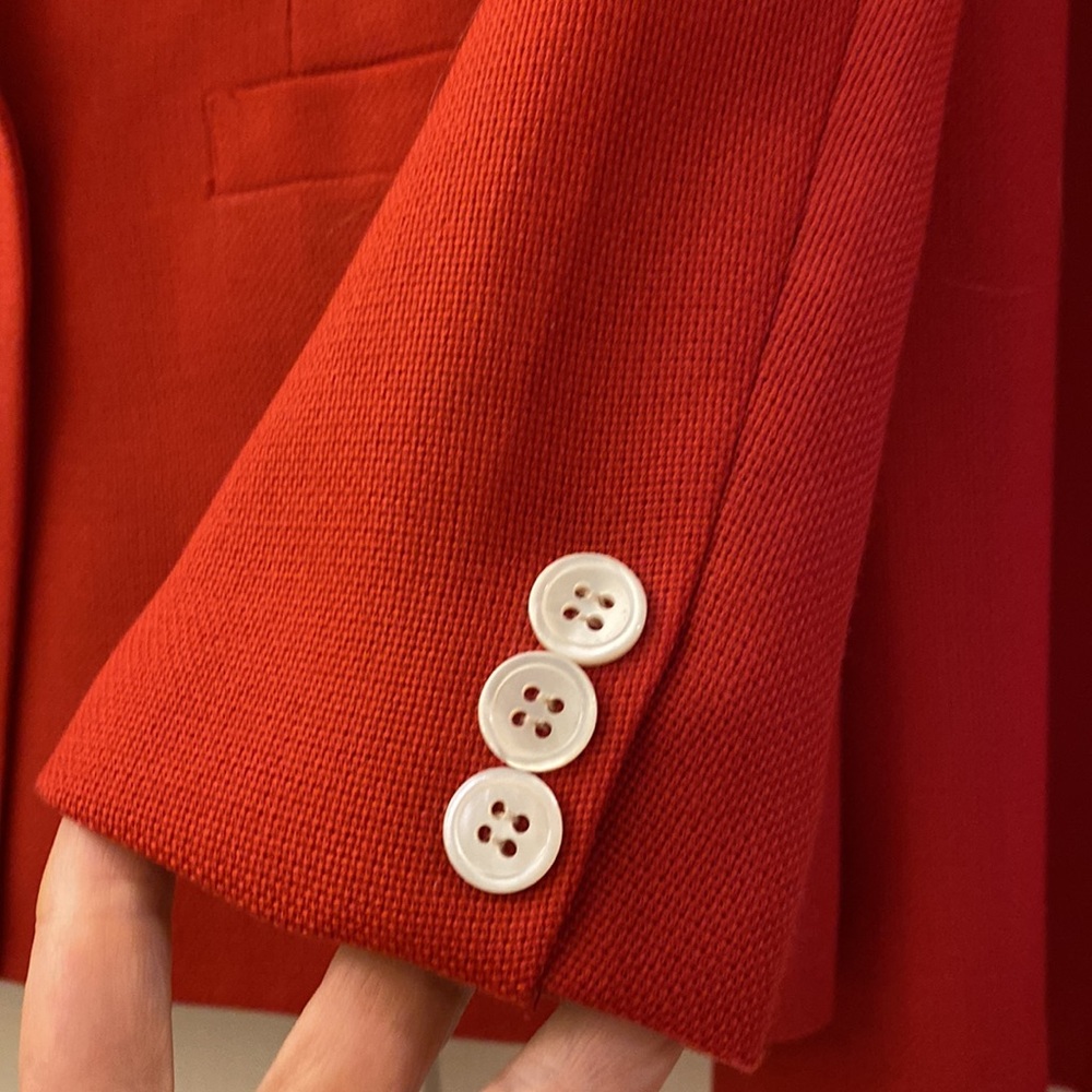 Vintage Cricketeer tomato double breasted jacket and skirt, 4P - Picture 3 of 10